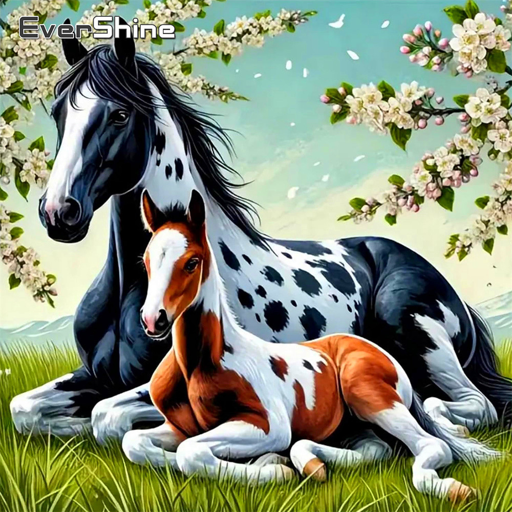 Embroidery Design Patterns Flowers - Evershine Counted Cross Stitch Horse Animal