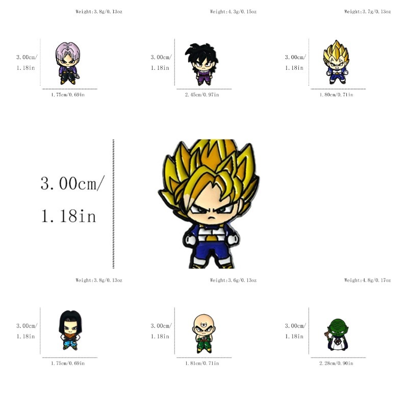 7pcs Set Cute Manga Brooches f - огляд і ціна Embroidery Garment