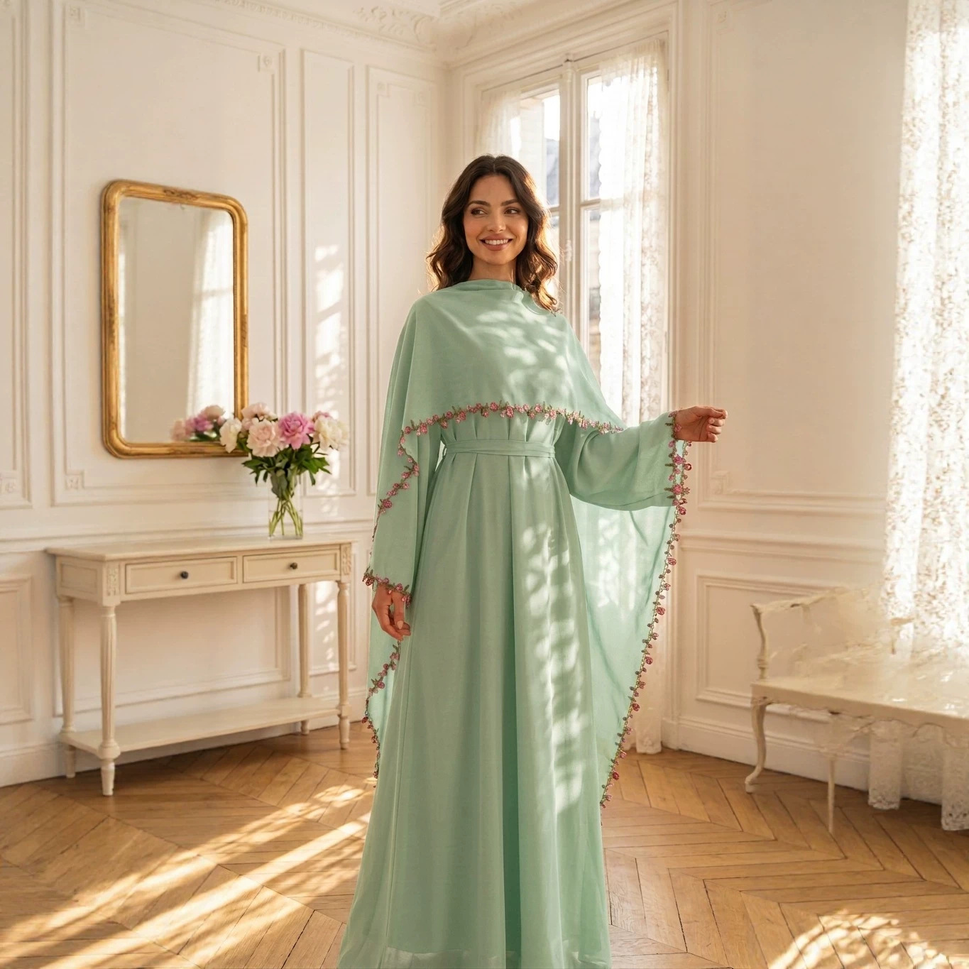 Elegant Embroidery Abayas Hija - огляд і ціна Embroidery Kebaya