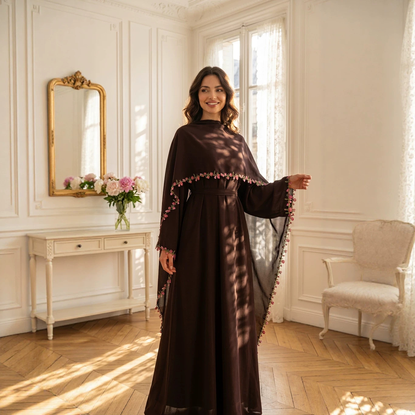 Elegant Embroidery Abayas Hija - огляд і ціна Embroidery Kebaya