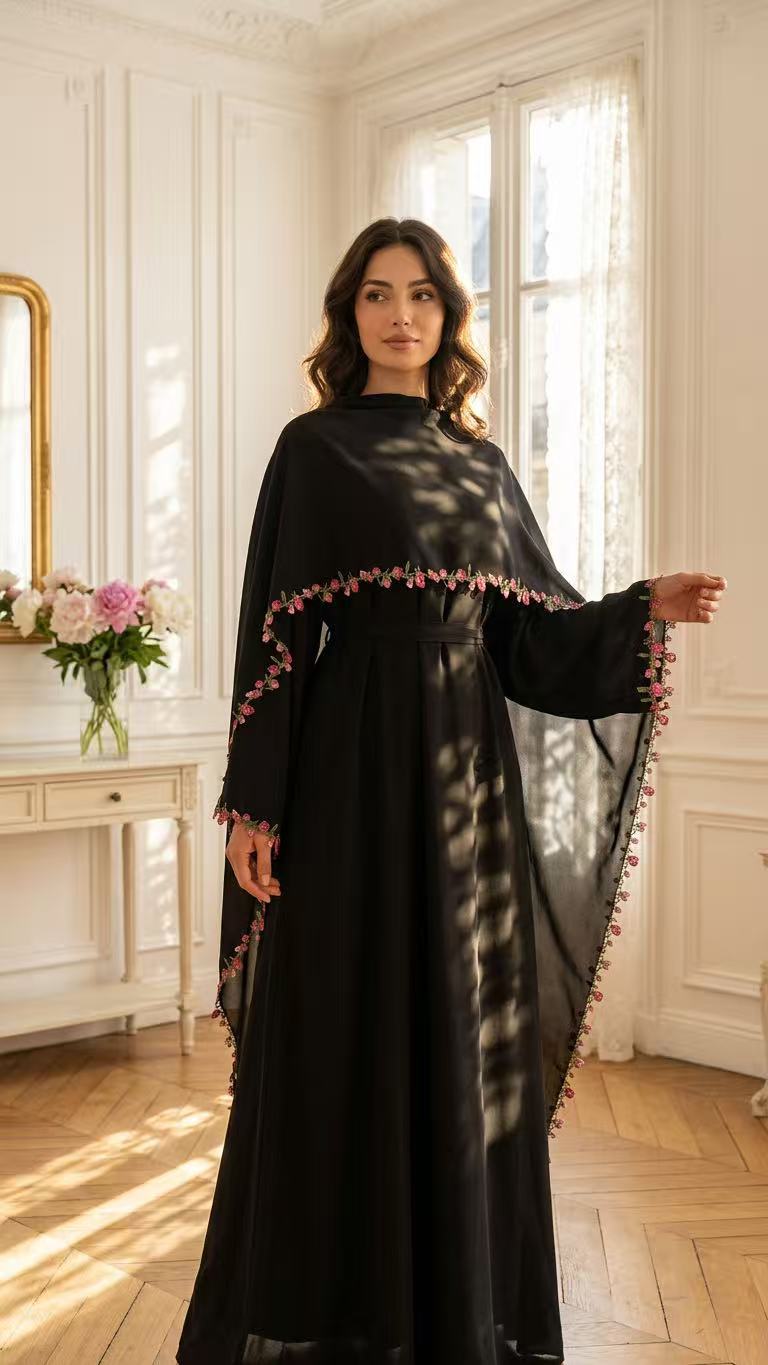 Elegant Embroidery Abayas Hija - огляд і ціна Embroidery Kebaya