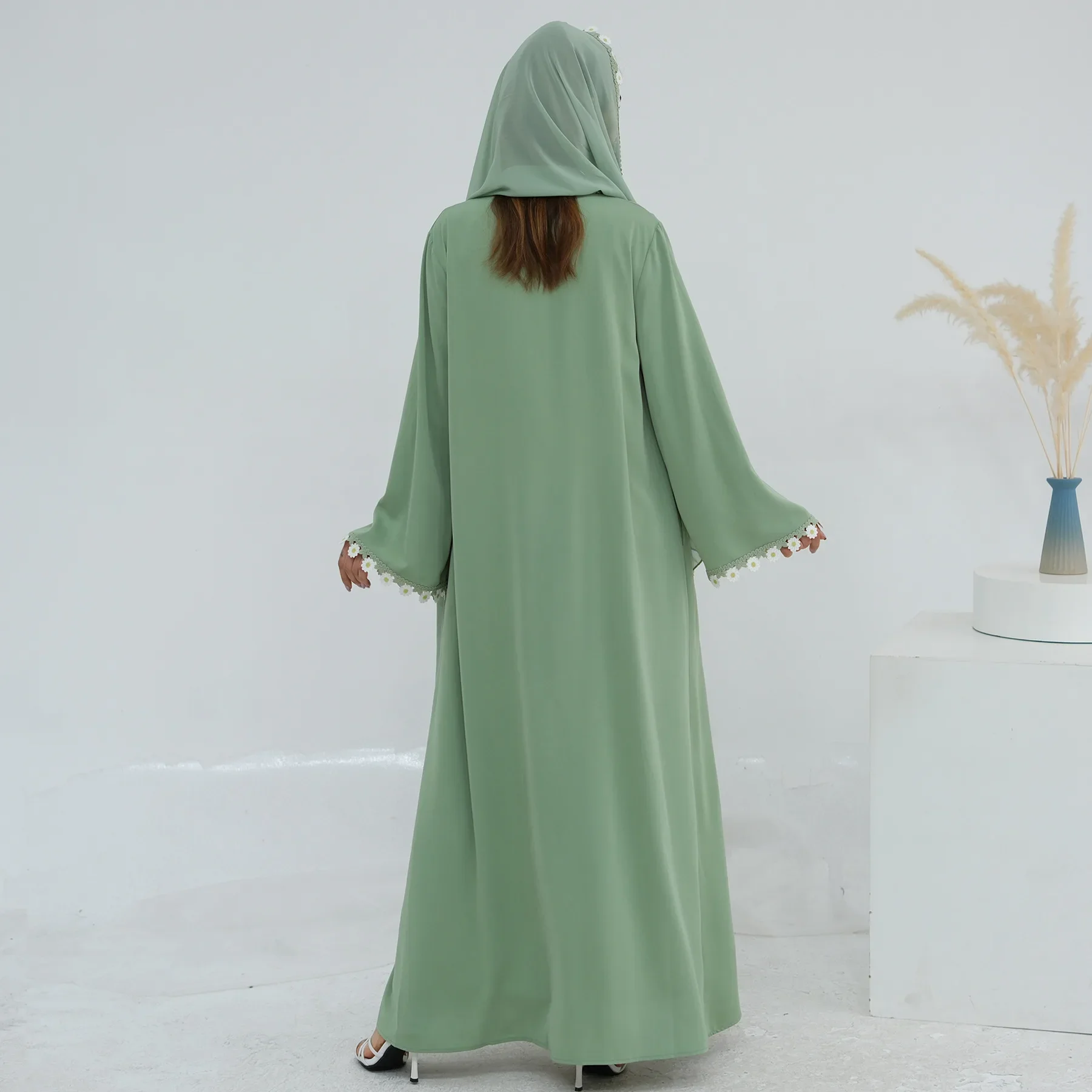 Flower Dubai Abayas Turkey Kaf - огляд і ціна Embroidery Kebaya