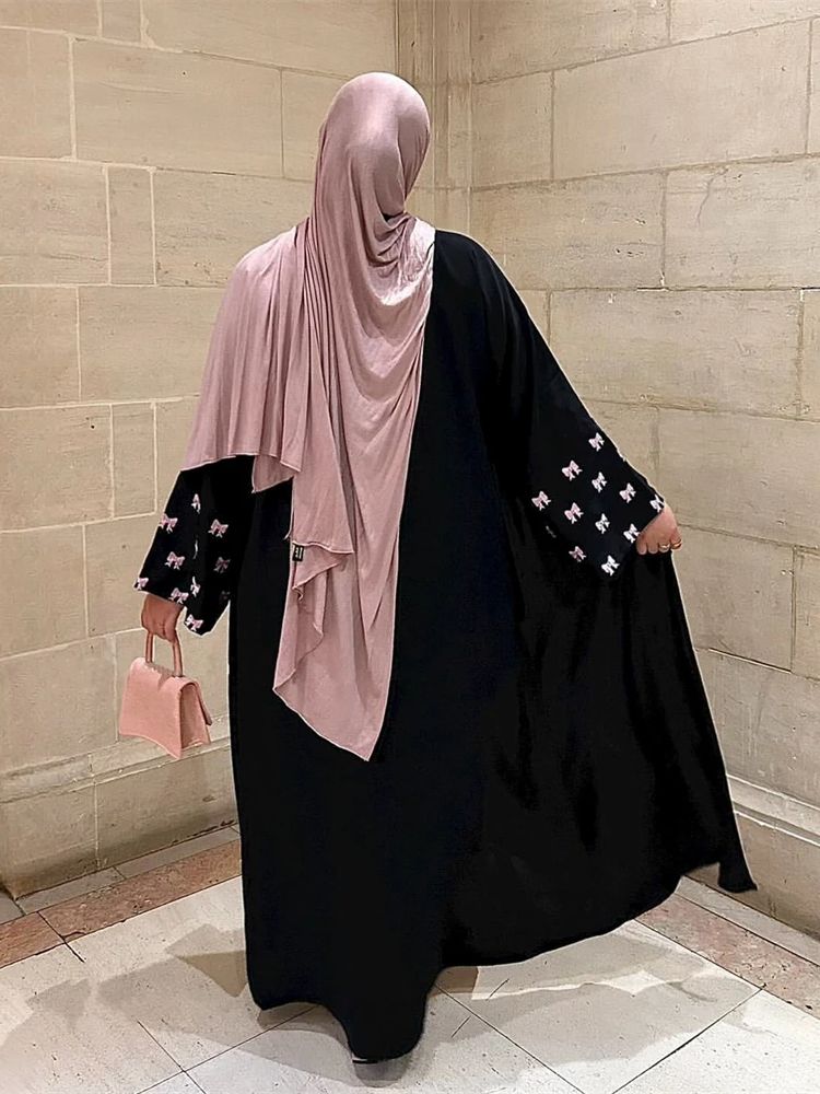 Ramadan Black Heart Abaya Dame - огляд і ціна Embroidery Kebaya