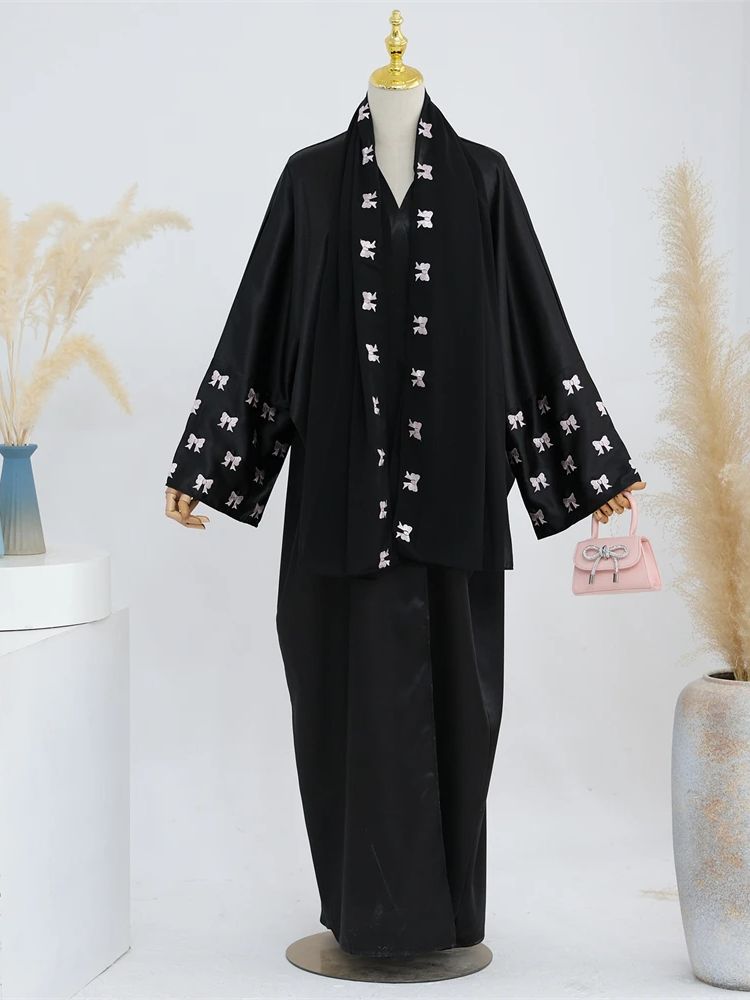 Ramadan Black Heart Abaya Dame - огляд і ціна Embroidery Kebaya