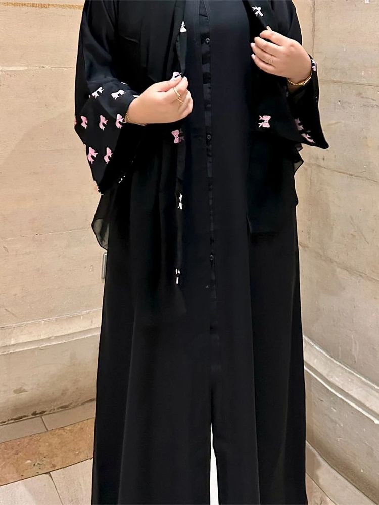 Ramadan Black Heart Abaya Dame - огляд і ціна Embroidery Kebaya