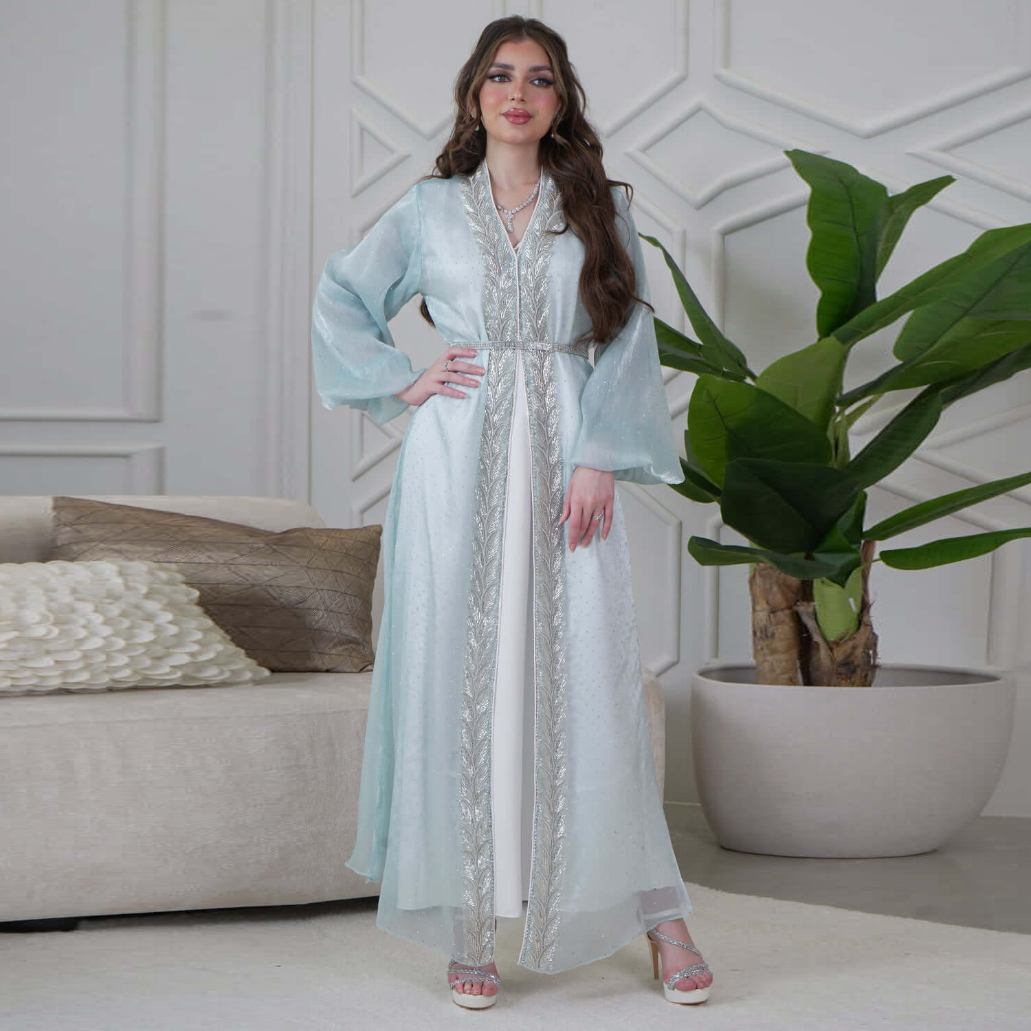 Eid Mubarak Djellaba Kimono Ca - огляд і ціна Embroidery Kebaya