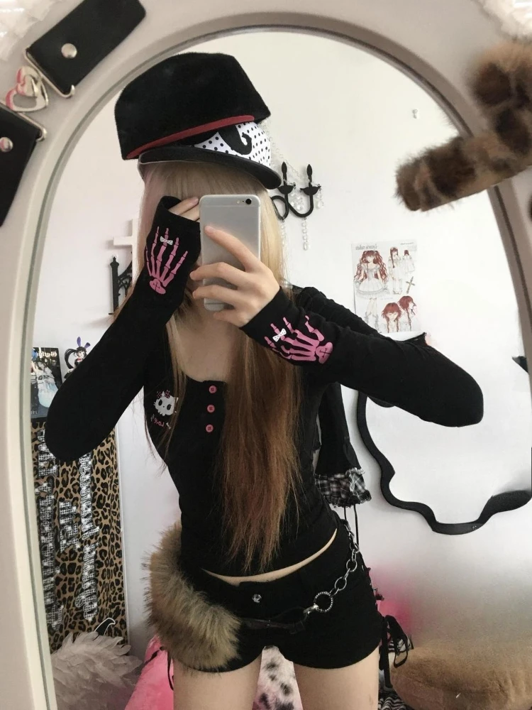 Y2K Vintage Cartoon Print T-Sh - огляд і ціна Embroidery Tshirt