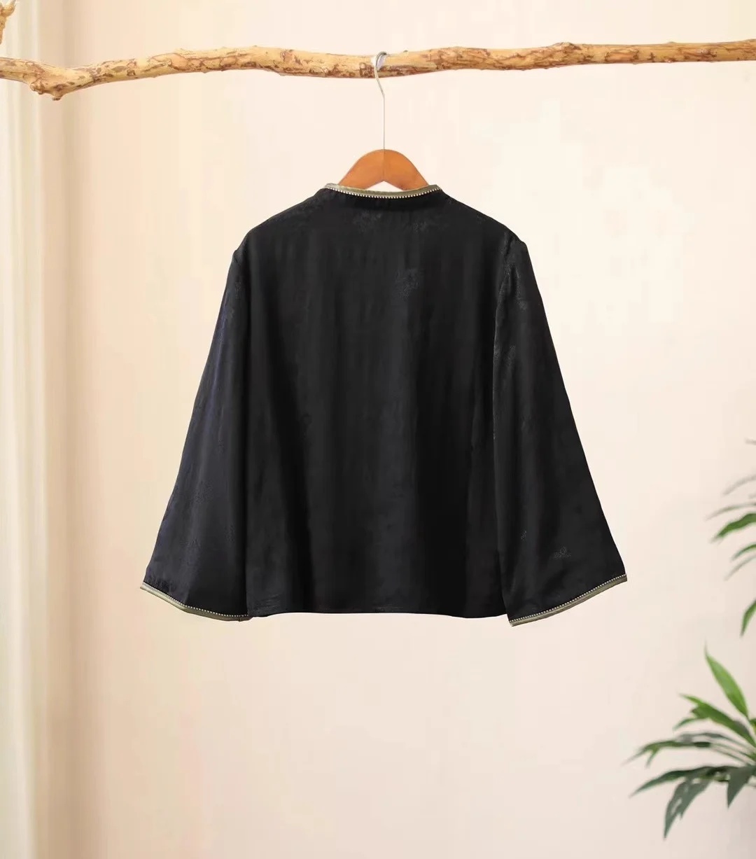 Luxury spring blouse for women - огляд і ціна Embroidery On Black Shirt