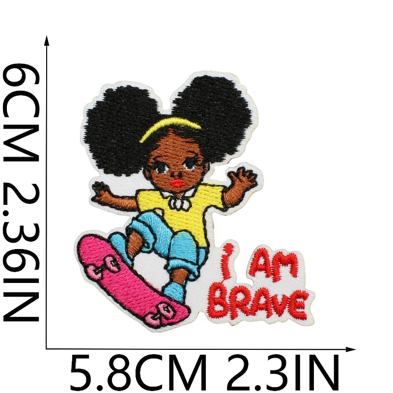 Cute Black Girl Baby Independe - огляд і ціна Embroidery On Black Shirt