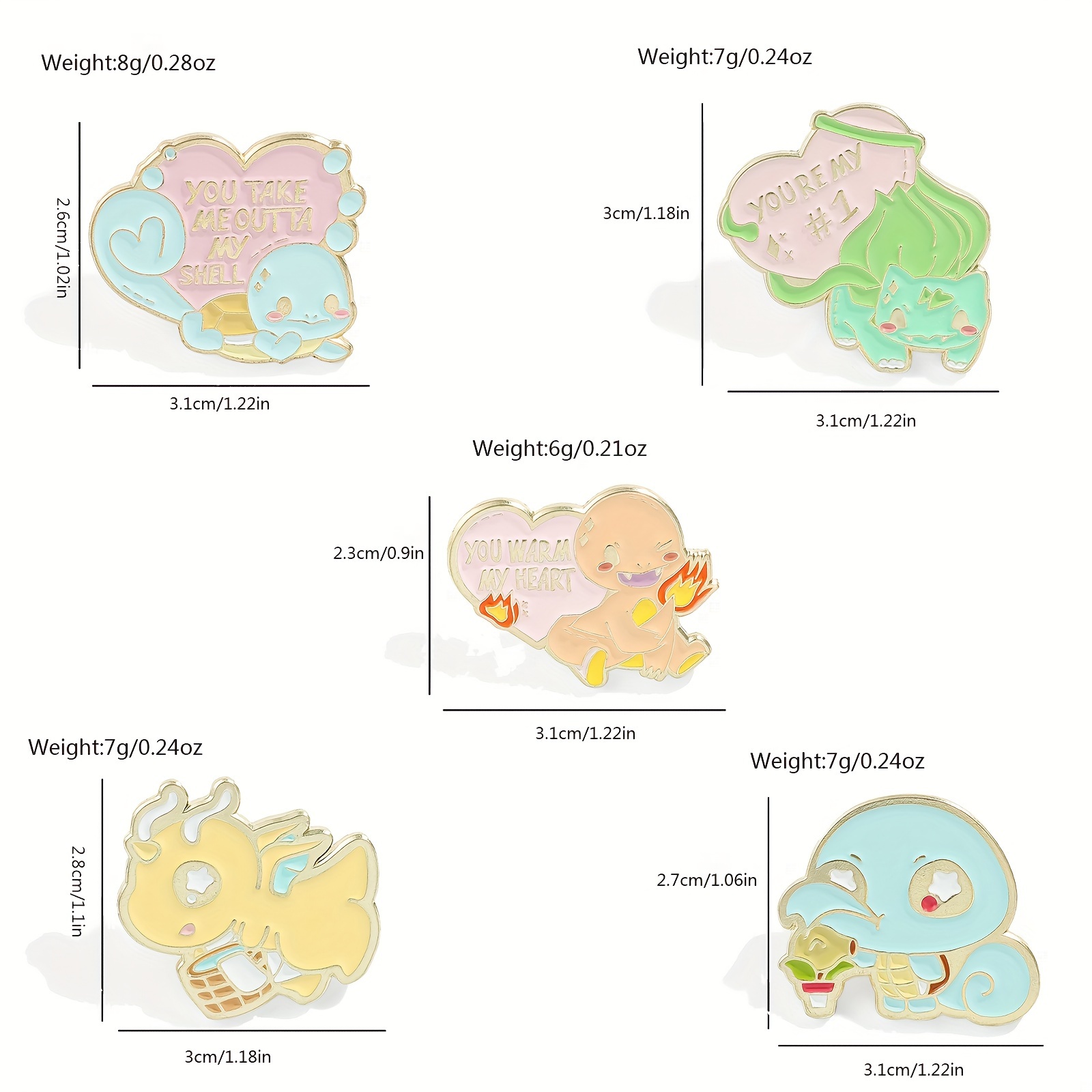 5 Pcs Cute Anime Brooch Person - огляд і ціна Embroidery Garment