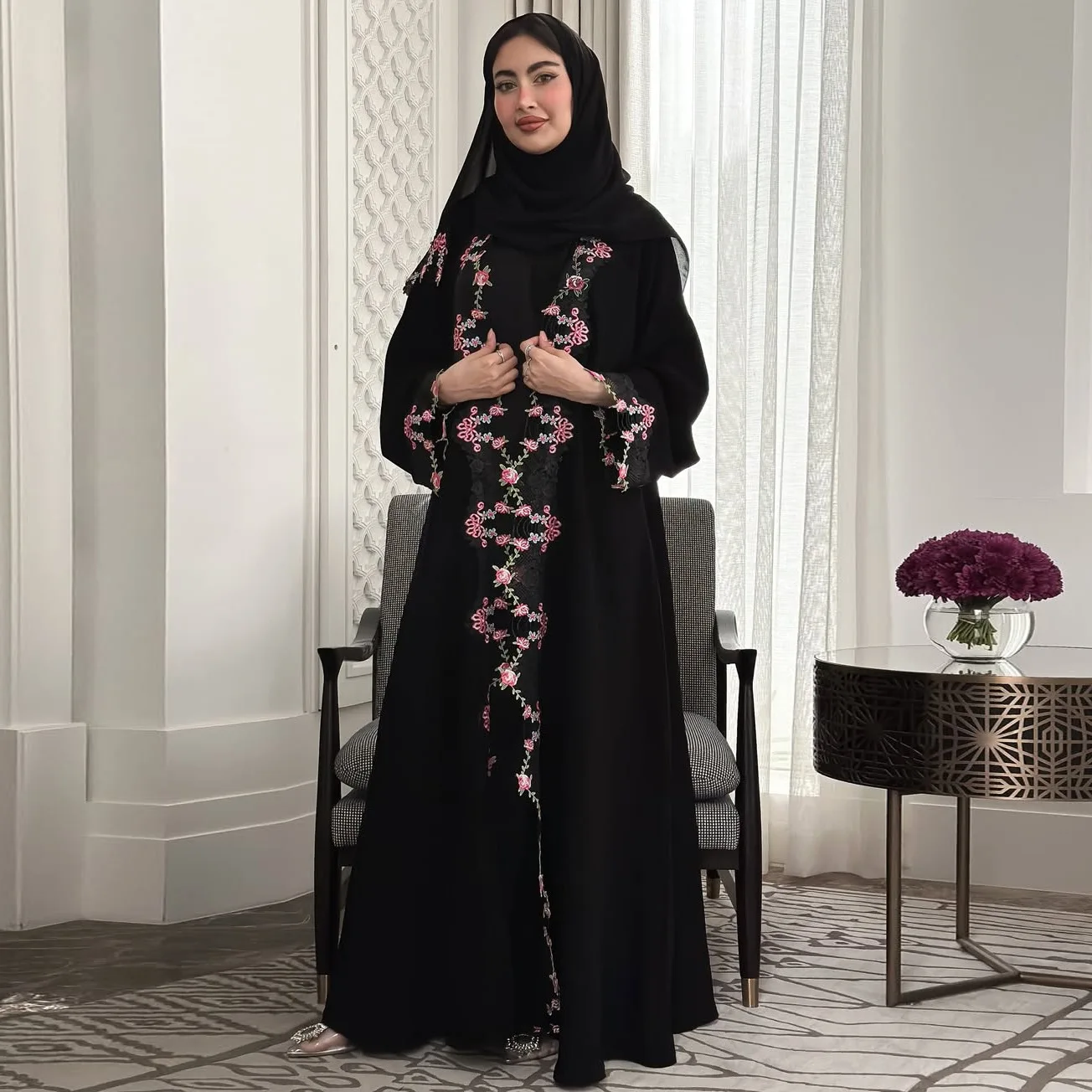 Black Embroidery Kimono Jalabi - огляд і ціна Embroidery Kebaya