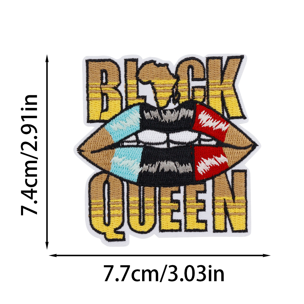 Cartoon Fashion Black Girl Wom - огляд і ціна Embroidery On Black Shirt