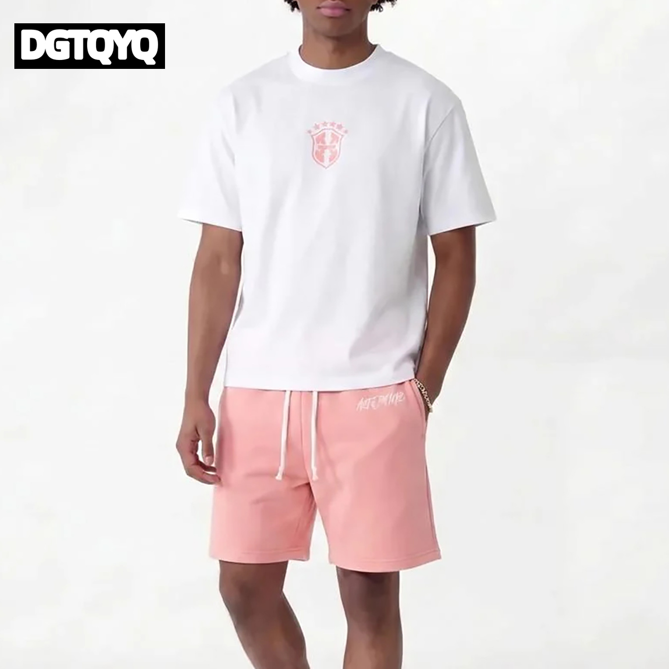 Man's Summer New Pink Embroide - огляд і ціна Embroidery Tshirt