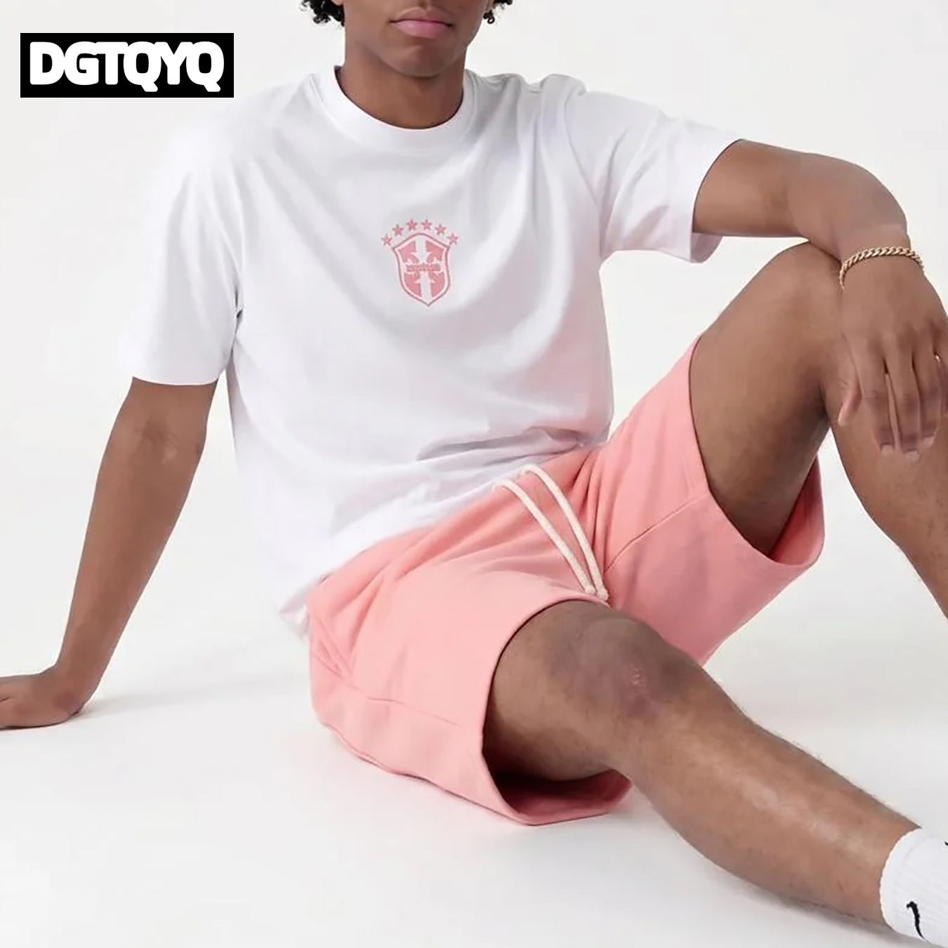 Man's Summer New Pink Embroide - огляд і ціна Embroidery Tshirt