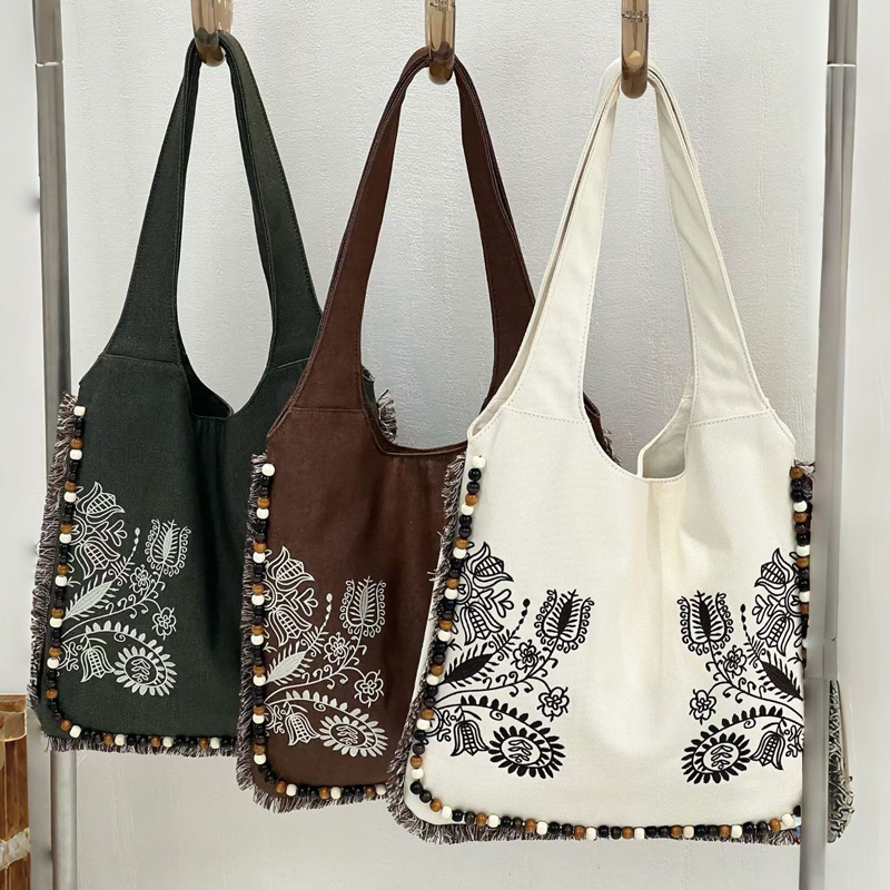 Bohemian Canvas Tote Bags For  - огляд і ціна Embroidery Design Patterns Flowers