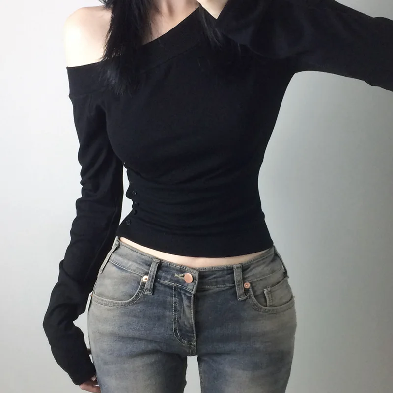 Y2K Vintage Pleated Button T-S - огляд і ціна Embroidery Tshirt