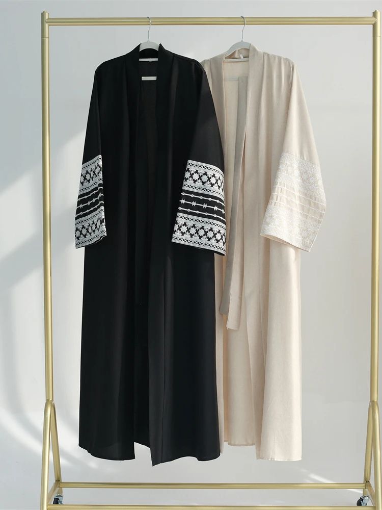 Ramadan Eid Black Open Kimono  - огляд і ціна Embroidery Kebaya