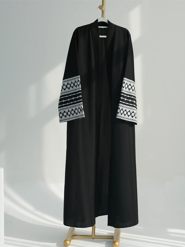 Ramadan Eid Black Open Kimono  - огляд і ціна Embroidery Kebaya