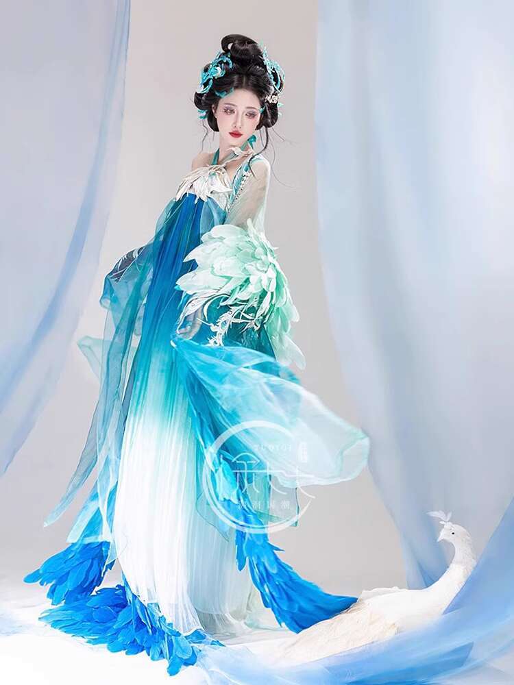 New Peacock Hanfu Womens fashi - огляд і ціна Embroidery Skirt