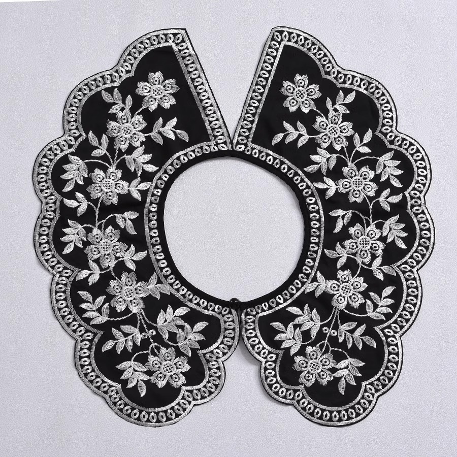 New European style stand shirt - огляд і ціна Embroidery On Black Shirt