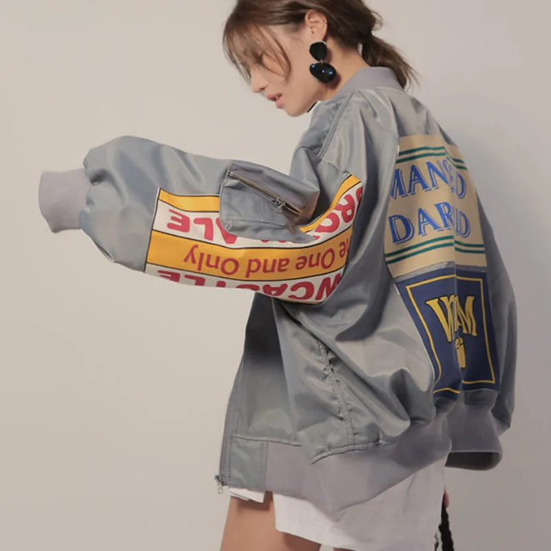 Harajuku Letters Jacket Women  - огляд і ціна Embroidery Design Patterns Flowers